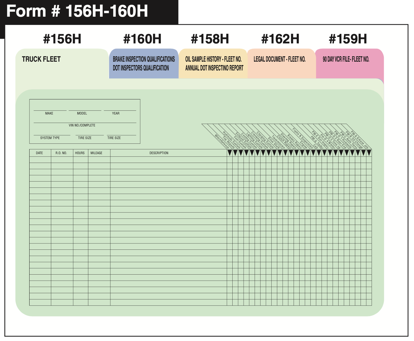 25 per package - $56.95 <br> (Note: #160H only 5 per package - $29.95)